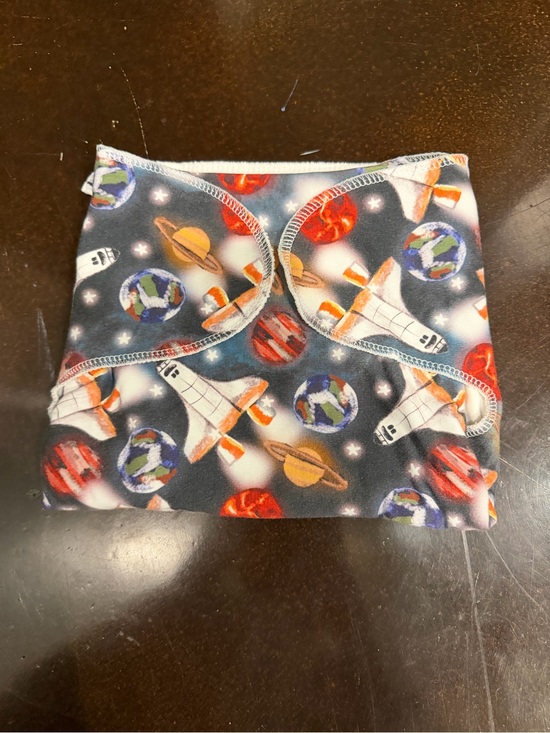 Two Little Plines Other - Two Little Plines Stretchy Preflat cloth diaper- Space print